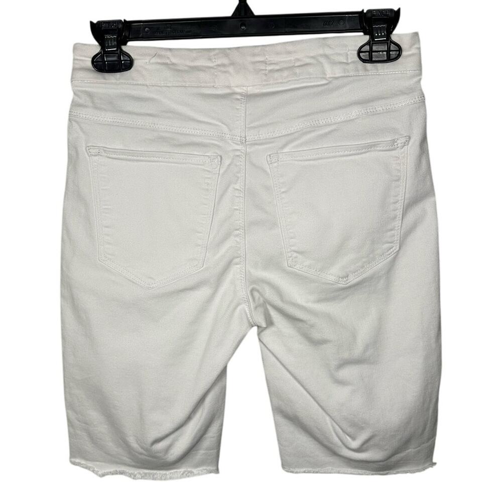 Tribal Jeans The Audrey Mid-Rise Short White Bermuda Cotton Blend Women's 2 - Picture 2 of 3